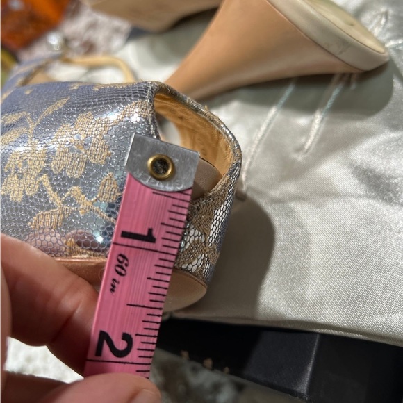 GUISEPPE ZANOTTI LEATHER FLORAL PRINT SLINGBACK PUMPS       SIZE 39 - Picture 10 of 11